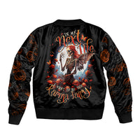 Fairy Skull Bomber Jacket In Next Life I Want To Be The Karma Fairy - Wonder Print Shop