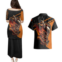 Wings Skull Couples Matching Puletasi Dress and Hawaiian Shirt Kill Them All - Wonder Print Shop
