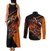 Wings Skull Couples Matching Tank Maxi Dress and Long Sleeve Button Shirts Kill Them All - Wonder Print Shop