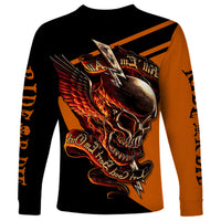 Wings Skull Long Sleeve Shirt Kill Them All - Wonder Print Shop