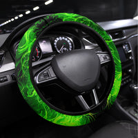 Flame Skull Steering Wheel Cover My Alone TIme Is For Everyone Safe - Wonder Print Shop