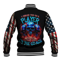 American Skull Baseball Jacket Nice To Meet You Im The Coach - Wonder Print Shop