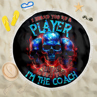 American Skull Beach Blanket Nice To Meet You Im The Coach - Wonder Print Shop