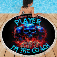 American Skull Beach Blanket Nice To Meet You Im The Coach - Wonder Print Shop