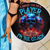 American Skull Beach Blanket Nice To Meet You Im The Coach - Wonder Print Shop