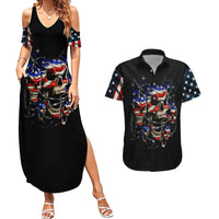 American Skull Couples Matching Summer Maxi Dress and Hawaiian Shirt Nice To Meet You Im The Coach - Wonder Print Shop