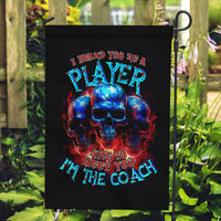 American Skull Garden Flag Nice To Meet You Im The Coach - Wonder Print Shop