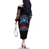 American Skull Off The Shoulder Long Sleeve Dress Nice To Meet You Im The Coach - Wonder Print Shop
