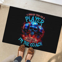 American Skull Rubber Doormat Nice To Meet You Im The Coach - Wonder Print Shop