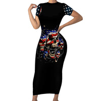 American Skull Short Sleeve Bodycon Dress Nice To Meet You Im The Coach - Wonder Print Shop