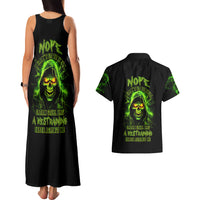 Thunder Skull Couples Matching Tank Maxi Dress and Hawaiian Shirt Satan Still Has A Restrainning Order Against Me - Wonder Print Shop