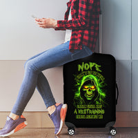 Thunder Skull Luggage Cover Satan Still Has A Restrainning Order Against Me - Wonder Print Shop