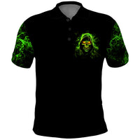 Thunder Skull Polo Shirt Satan Still Has A Restrainning Order Against Me - Wonder Print Shop