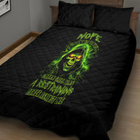 Thunder Skull Quilt Bed Set Satan Still Has A Restrainning Order Against Me - Wonder Print Shop