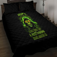 Thunder Skull Quilt Bed Set Satan Still Has A Restrainning Order Against Me - Wonder Print Shop