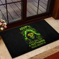 Thunder Skull Rubber Doormat Satan Still Has A Restrainning Order Against Me - Wonder Print Shop