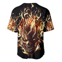 Fire Skull Baseball Jersey Flame SKull Ride Or Die - Wonder Print Shop