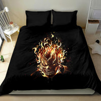 Fire Skull Bedding Set Flame SKull Ride Or Die - Wonder Print Shop