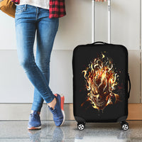 Fire Skull Luggage Cover Flame SKull Ride Or Die - Wonder Print Shop