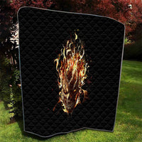 Fire Skull Quilt Flame SKull Ride Or Die - Wonder Print Shop