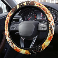 Fire Skull Steering Wheel Cover Flame SKull Ride Or Die - Wonder Print Shop