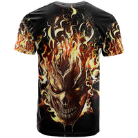 Fire Skull T Shirt Flame SKull Ride Or Die - Wonder Print Shop
