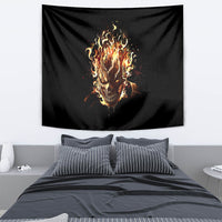 Fire Skull Tapestry Flame SKull Ride Or Die - Wonder Print Shop