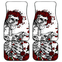 Rose Skull Car Mats Rose Skull Day Of The Dead - Wonder Print Shop
