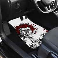 Rose Skull Car Mats Rose Skull Day Of The Dead - Wonder Print Shop