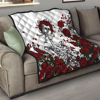 Rose Skull Quilt Rose Skull Day Of The Dead - Wonder Print Shop