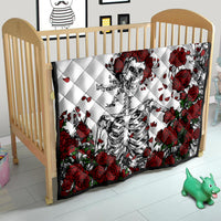 Rose Skull Quilt Rose Skull Day Of The Dead - Wonder Print Shop