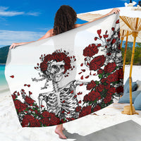 Rose Skull Sarong Rose Skull Day Of The Dead - Wonder Print Shop