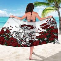 Rose Skull Sarong Rose Skull Day Of The Dead - Wonder Print Shop