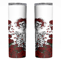 Rose Skull Skinny Tumbler Rose Skull Day Of The Dead - Wonder Print Shop