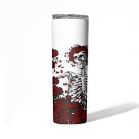 Rose Skull Skinny Tumbler Rose Skull Day Of The Dead - Wonder Print Shop
