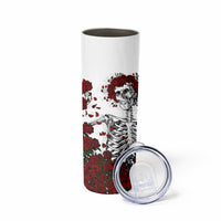 Rose Skull Skinny Tumbler Rose Skull Day Of The Dead - Wonder Print Shop