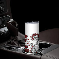 Rose Skull Skinny Tumbler Rose Skull Day Of The Dead - Wonder Print Shop