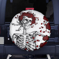 Rose Skull Spare Tire Cover Rose Skull Day Of The Dead - Wonder Print Shop