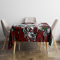 Rose Skull Tablecloth Rose Skull Day Of The Dead - Wonder Print Shop