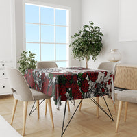 Rose Skull Tablecloth Rose Skull Day Of The Dead - Wonder Print Shop