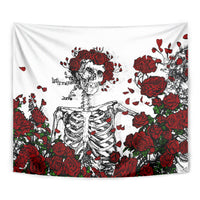 Rose Skull Tapestry Rose Skull Day Of The Dead - Wonder Print Shop