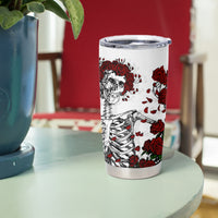 Rose Skull Tumbler Cup Rose Skull Day Of The Dead - Wonder Print Shop