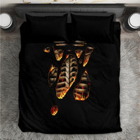 Flame Skull Bedding Set Flame Skeleton Inside My Body - Wonder Print Shop