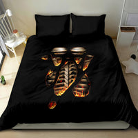 Flame Skull Bedding Set Flame Skeleton Inside My Body - Wonder Print Shop