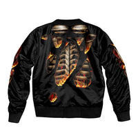 Flame Skull Bomber Jacket Flame Skeleton Inside My Body - Wonder Print Shop
