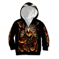 Flame Skull Kid Hoodie Flame Skeleton Inside My Body - Wonder Print Shop