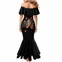 Flame Skull Mermaid Dress Flame Skeleton Inside My Body - Wonder Print Shop