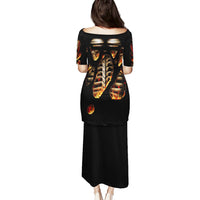 Flame Skull Puletasi Flame Skeleton Inside My Body - Wonder Print Shop