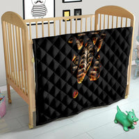 Flame Skull Quilt Flame Skeleton Inside My Body - Wonder Print Shop