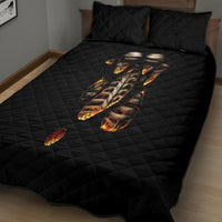 Flame Skull Quilt Bed Set Flame Skeleton Inside My Body - Wonder Print Shop